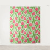 Tulpen in rood en groen wandkleed (Voorkant)