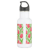 Tulpen in rood en groen waterfles (Achterkant)