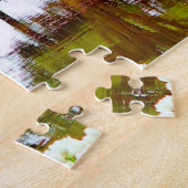 Tulpen in springtijnse tuin, kleurrijk legpuzzel (Zijkant)