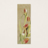 Tulpen in  stijl met Initialen Mini Visitekaartjes (Achterkant)