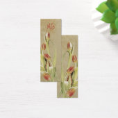 Tulpen in  stijl met Initialen Mini Visitekaartjes (Bureau)