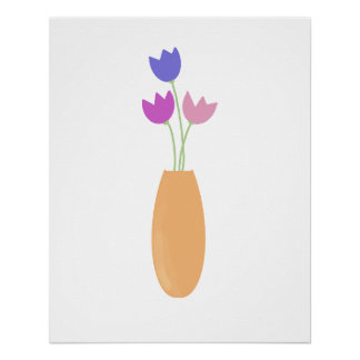 Tulpen in vaas aquarel perfect poster