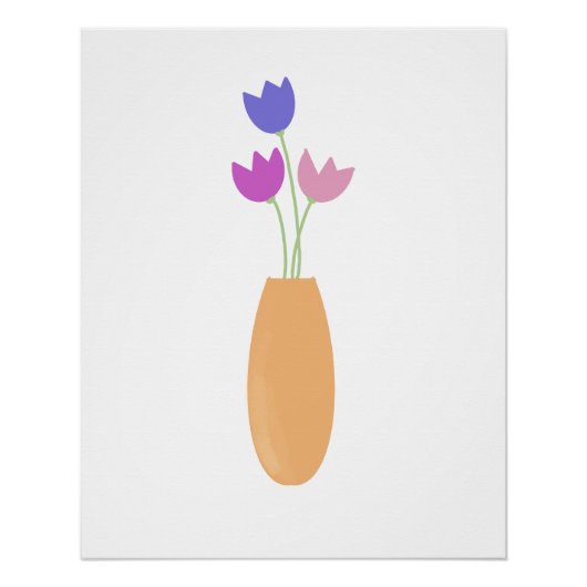 Tulpen in vaas aquarel perfect poster (Voorkant)