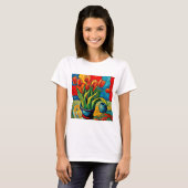 Tulpen in vaas t-shirt (Voorkant volledig)