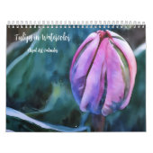 Tulpen in Waterverf Bloemenkunst Kalender (Hoes)