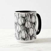 Tulpen in zwart-wit mok (Voorkant rechts)