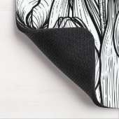 Tulpen in zwart-wit muismat (Hoek)