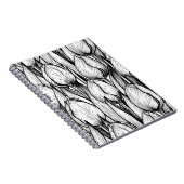 Tulpen in zwart-wit notitieboek (Rechterzijde)