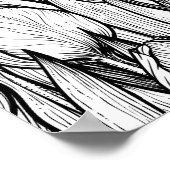 Tulpen in zwart-wit poster (Hoek)