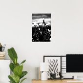 Tulpen in zwart-wit poster (Thuiskantoor)