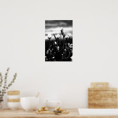 Tulpen in zwart-wit poster (Keuken)