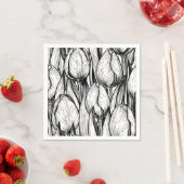 Tulpen in zwart-wit servet (Insitu)