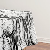 Tulpen in zwart-wit tafelkleed (Voorbeeld)