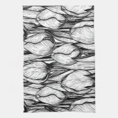 Tulpen in zwart-wit theedoek (Verticaal)