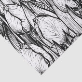 Tulpen in zwart-wit tissuepapier (Detail)