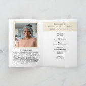 Tulpen ingelijst in Faux Gold Memorial Program Programma (Binnen)