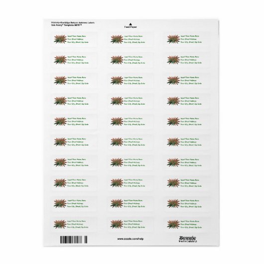 Tulpen instortend ontwerp labels (Full Sheet)