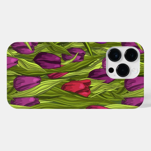 Tulpen iPhone Hoesje (Achterkant horizontaal)