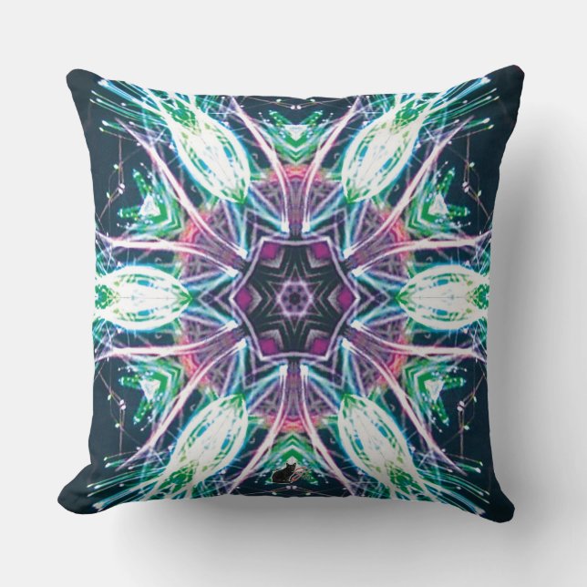 Tulpen Kaleidoscoop Kussen (Voorkant)