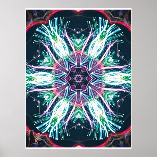 Tulpen Kaleidoscoop Poster (Voorkant)