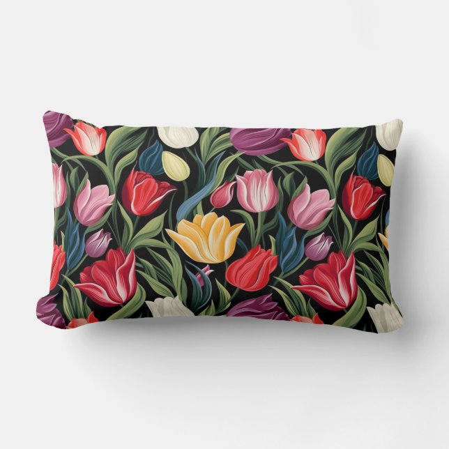 Tulpen Katoenen Worp Kussen (Voorkant)