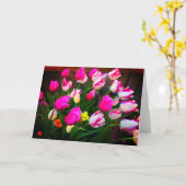Tulpen Kerst Droom en Affaire #1 Kaart (Gele Bloem)