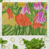 Tulpen keukenhanddoek (Gevouwen)