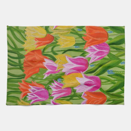 Tulpen keukenhanddoek (Horizontaal)