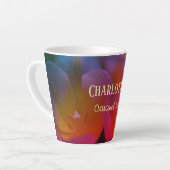 Tulpen Kleine bloemnaam en favoriete latte Mok (Linkerhoek)