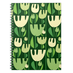 Tulpen kleuren naadloos patroon notitieboek