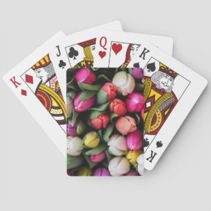 Tulpen Kleurrijke Bloemen Pasen Lente Pokerkaarten
