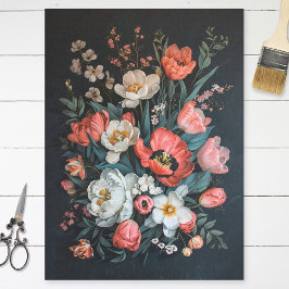 Tulpen Kleurrijke Schilderen Decoupage Tissuepapier