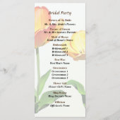 Tulpen lang en kort huwelijksprogramma programmakaart (Achterkant)