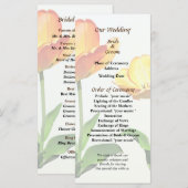 Tulpen lang en kort huwelijksprogramma programmakaart (Voorkant / Achterkant)