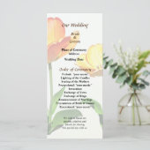 Tulpen lang en kort huwelijksprogramma programmakaart (Staand voorkant)