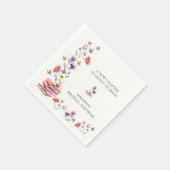 Tulpen & Lavendel Bruiloftsborrel Servetten (Hoek)