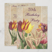  Tulpen & Lelies 30e verjaardag Kaart (Voorkant / Achterkant)