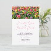 Tulpen Lente Huwelijk Kaart (Staand voorkant)