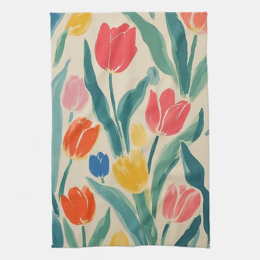 Tulpen Lente Pracht Theedoek (Verticaal)