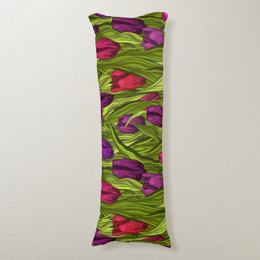Tulpen Lichaamskussen (Voorkant Verticaal)