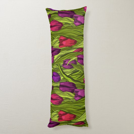 Tulpen Lichaamskussen (Achterkant (Verticaal))