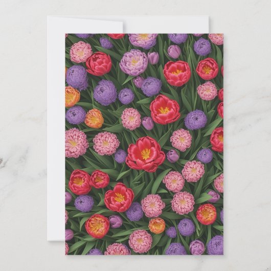 Tulpen Liefde Passie Eeuwige Eenheid in Bruiloft - Kaart (Achterkant)