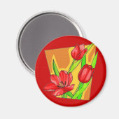 Tulpen Magneet (Voorkant / Achterkant)