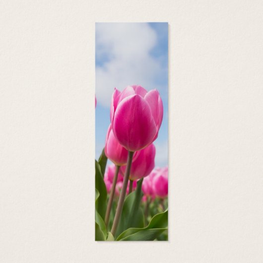 Tulpen Marsala Bloemen Elegante Bijbel Verse Mini Visitekaartjes (Achterkant)