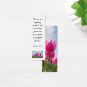 Tulpen Marsala Bloemen Elegante Bijbel Verse Mini Visitekaartjes (Bureau)