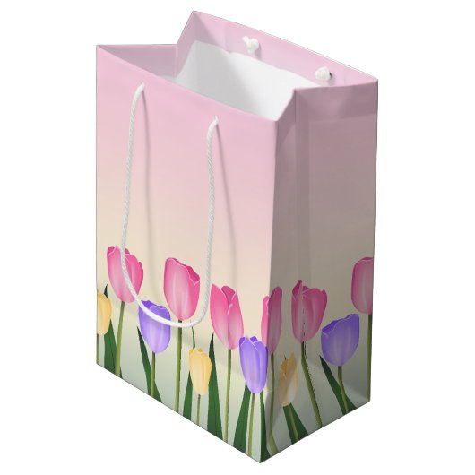 Tulpen Medium Cadeauzakje (Voorkant Gekanteld)