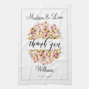 Tulpen met dank aan uw potlood Art Calligrafie Theedoek