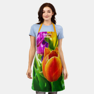Tulpen met de kleur Tender Colorful Schort