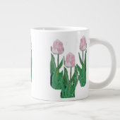 Tulpen met drie roze grote koffiekop (Rechts)