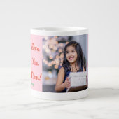 Tulpen met foto-personalisatie grote koffiekop (Voorkant)